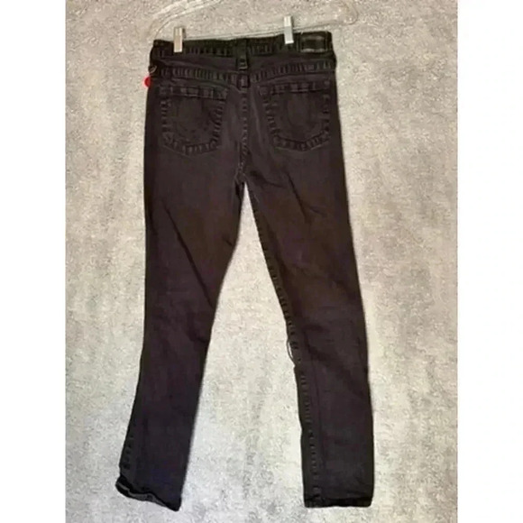 True Religion Rocco Black Distressed Jeans RN# 112790- 29 in Inseam, Size 20? - Picture 7 of 9